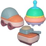 MHC Montessori Educational Infant Taxi Silicone Stacking Blocks Silicone