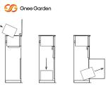 Customized Corten Steel Outdoor Metal Furniture Vertical Steel Mail Box