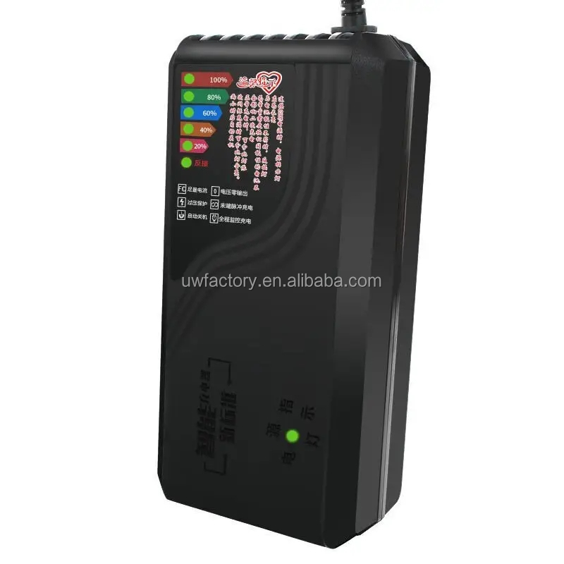 Private Mold 60V3A Smart Portable Lithium Battery Charger for UK AU EU UK Plug and Vehicle Charger