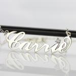 Trendy Fiance Custom Silver Necklaces
