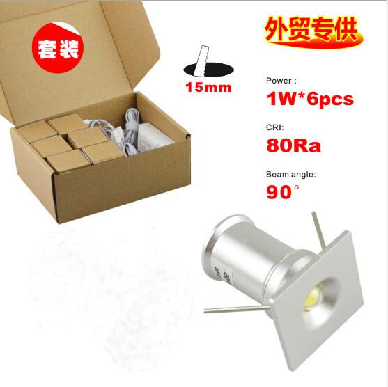 1W LED Spotlight 15mm hole size Mini recessed LED light lamp for Cabinet
