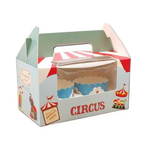 Quality Recyclable CupCake Takeaway Custom Food Packaging Boxes Spot UV wholesale