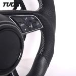 Matte Audi Carbon Fiber Steering Wheel Real Leather RS International Auto Parts