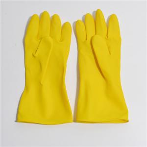 Quality Reusable Flocklined Kitchen Rubber Gloves anti-Chemicals Household rubber gloves wholesale