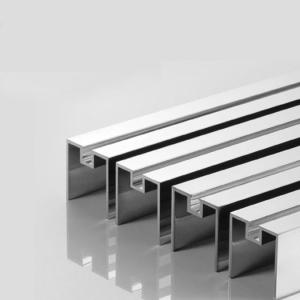 Quality Polishing 10mm Height Aluminium Tile Trim For Bathroom wholesale