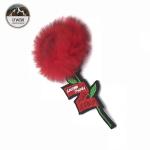 Red 3D Flower Embroidery Patches , Floral Patches For Clothes Accessoires