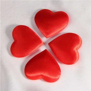 Quality Red Satin Padded Hearts Embellishments Applique Crafts Engagement Parties wholesale