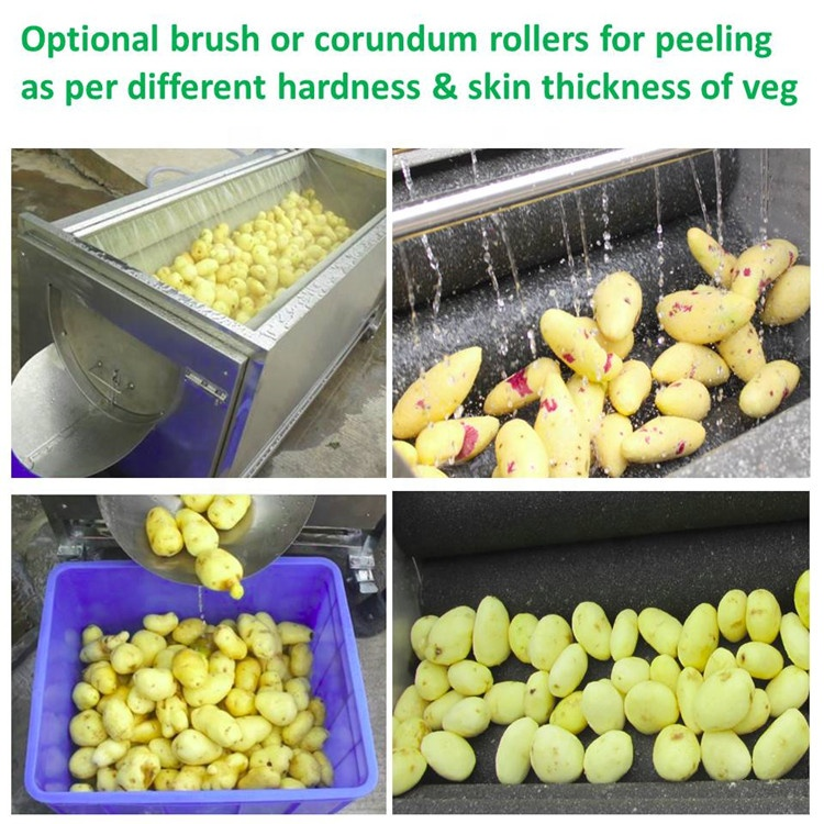 Automatic Stainless Steel Fruit Vegetable Processing Machine Electric Double Slot