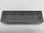 Electric Desk Clamp Under Table Mount Power Strip Outlet Retractable