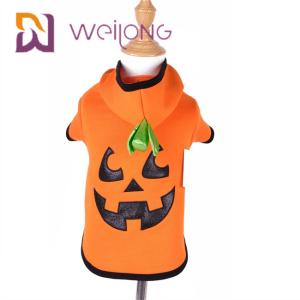 Quality Autumn Embroidery Face Halloween Pumpkin Dog Hoodie Cat Dog Clothes wholesale