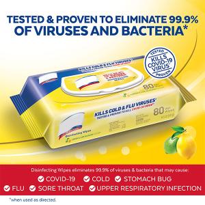 Quality Lemon Multi Surface Disinfectant Wet Wipes Household Antibacterial Cleaning Wipes wholesale