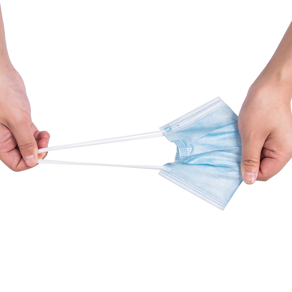CE 3 Ply Non Woven Face Mask , BFE99 Elastic Ear Loop Mask