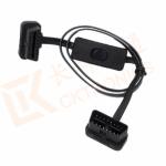 Male to Female Flat OBD 16 Pin Obd Extension Cable CK-MF08D01K