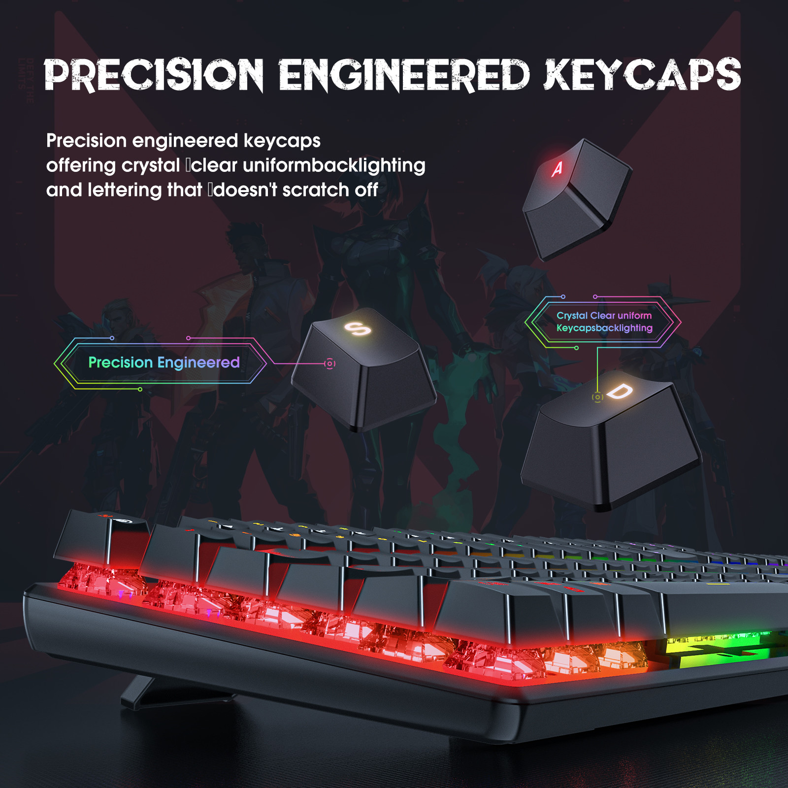 Computer Wired RGB Gaming Keyboard LED for Gamer