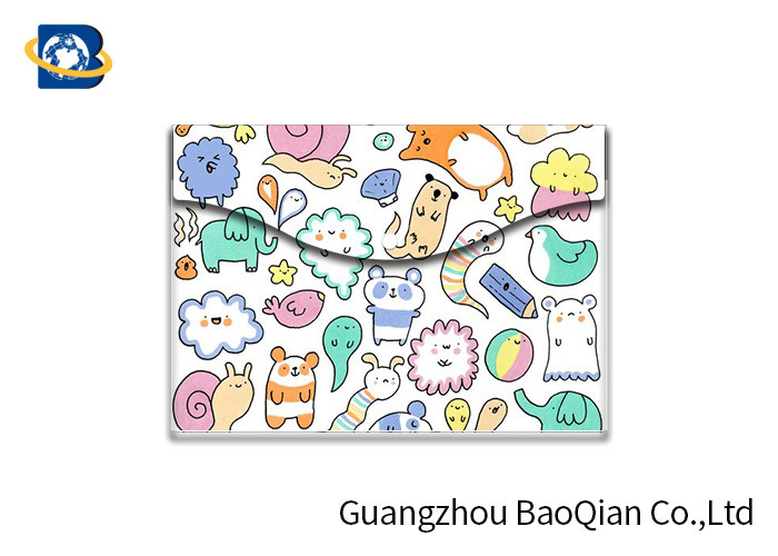 Coloful Picture 3D Lenticular Printing Service Plastic File Bag / Folder