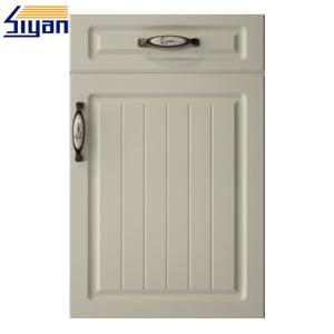 Quality Vinyl Wrapped MDF Kitchen Cabinet Doors , MDF Shaker Doors Solid Color wholesale