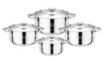 Hot Sale 8 Piece Royal Kitchen Cookware Soup Pot Set Stainless Steel Pot Cooking