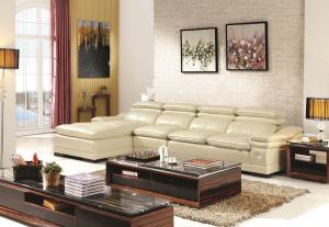 Quality Modern sectional corner genuine leather sofa furniture wholesale
