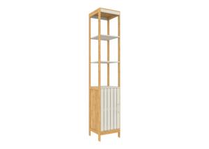 China Bamboo Bathroom Storage Shelf With 15KG Capacity on sale