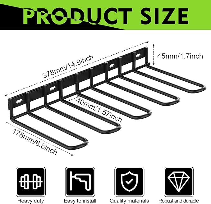Wall Mount Cordless Tool Storage Rack with 410*195*50mm Holder Functional and Versatile