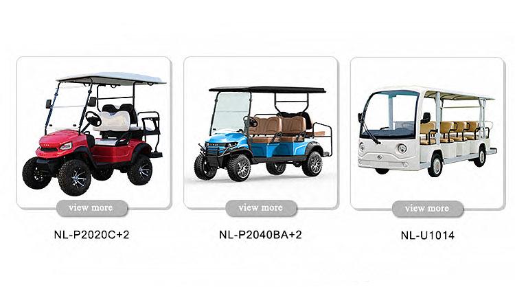 2024 Electric 4 Person Golf Cart for Hunting Transport 20% Grade Ability 15.5mph Maximum Speed 48V 5KW AC Motor