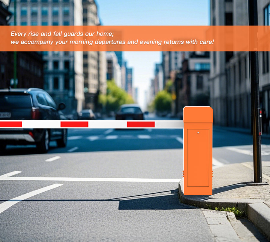 HCW Traffic Pole Barrier Gate Adjustable Community Electric AC110V 150W OEM Parking