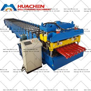 China Chain Drive Glazed Tile Forming Machine 380v 50Hz 3 Phases on sale