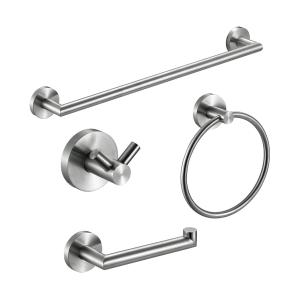 Quality Sustainable Bathroom Hardware Sets Chrome Bathroom Accessories 4 Pieces wholesale