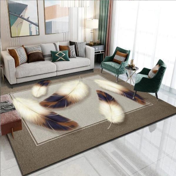 Feather Living Room Floor Carpets North European Crystal Velvet Sofa Bedroom