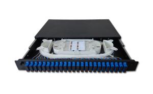 Quality 1U 19 FIBER OPTIC SLINDING RACK 24 Ports FTTH Fiber Patch Panel wholesale