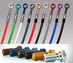 1/8 SIZE Motorcycle Racing Colored /PTFE Steel Braided Brake Line Hose Kits