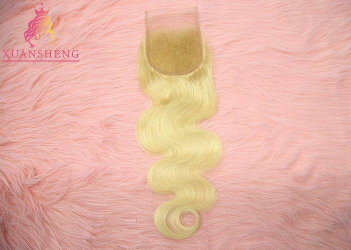 Raw Virgin Hair 613# Body Wave Hair 4*4 Closure No Chemical Cuticle Aligned