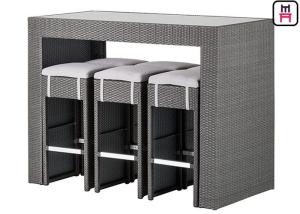 Quality 4-8 People Bar Height Outdoor Dining Set , Outdoor Bar Stools And Table Set wholesale