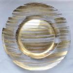 Hot Sale Wedding Table Decoration Glass Charger Plates 33 cm Wedding Glass