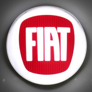 Quality Fiat dealer use Programmable Advertising acrylic Chrome Led 3D Car Logo Signage wholesale