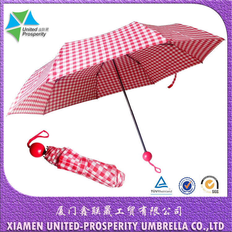 Triple Folding Metal Ribs Foldable Umbrella For Men