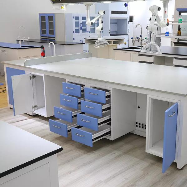 Metal Laboratory Wall Bench Chemical Resistant Lab Tables With Phenolic Resin
