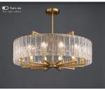 Modern home living room decoration round glass lighting candle Chandelier(WH-CY