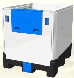 Quality 1040L Plastic Folding Food Grade Ibc Containers With 1400 Kg Unit Load wholesale