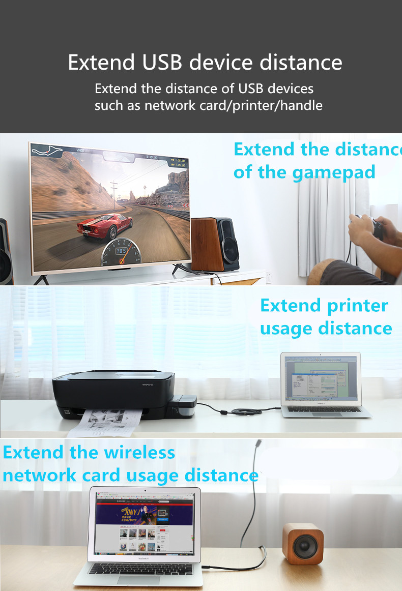 Male To Male Super Speed 5Gbps 3A Long Usb 3.0 Extension Cable For PC