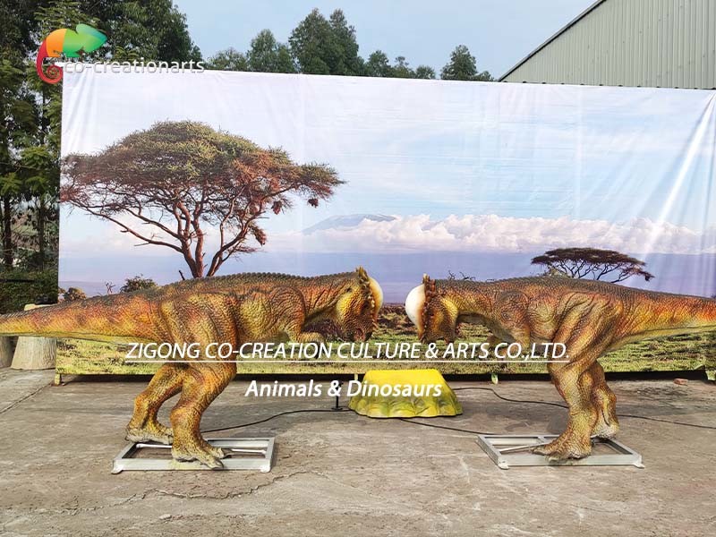 Theme Park 3M Animatronic Dinsoaur Life Size Pachycephalosaurus For Amusement Park