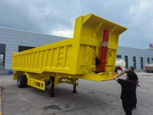 Quality 3 Axle Tractor Tipper Dumper Stone Sand Transport Dump Trailer for Road Construction wholesale