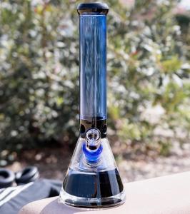 Quality 6&quot; Blue Water Pipes Glass Bongs Smoking Bubbler Recycler Tobacco Hookah wholesale