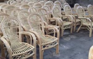 Quality Luxury Cane Modern Chair Adjustable Wooden Wicker Rattan Bar Chairs Outdoor Garden Sofa Chair wholesale