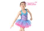 Lovely Ballet Tutu Dance Costume Halter Sequins Party Ballet Performance
