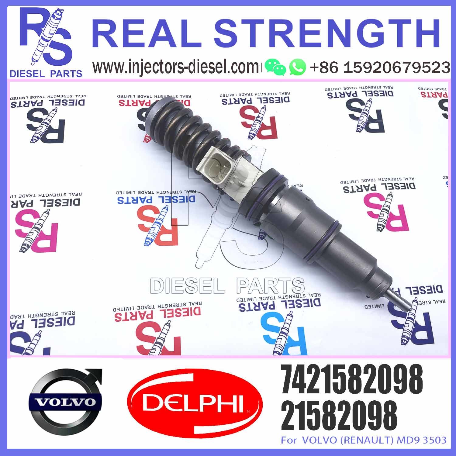 Fuel Injector 20747798 85000675 21644600 85003950 7420747798 7421582098 E3.18 for V-O-L-V (RENAULT) MD9 3503