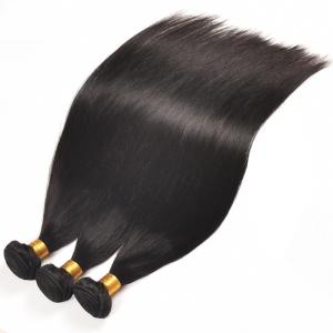 Quality 1B Color Raw Brazilian Human Hair Bundles Extensions With Thick Bottom wholesale