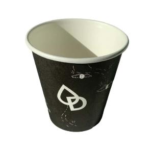 Quality 10 Oz PE Barrier Coated Custom Paper Cups For Coffee Black Disposable wholesale