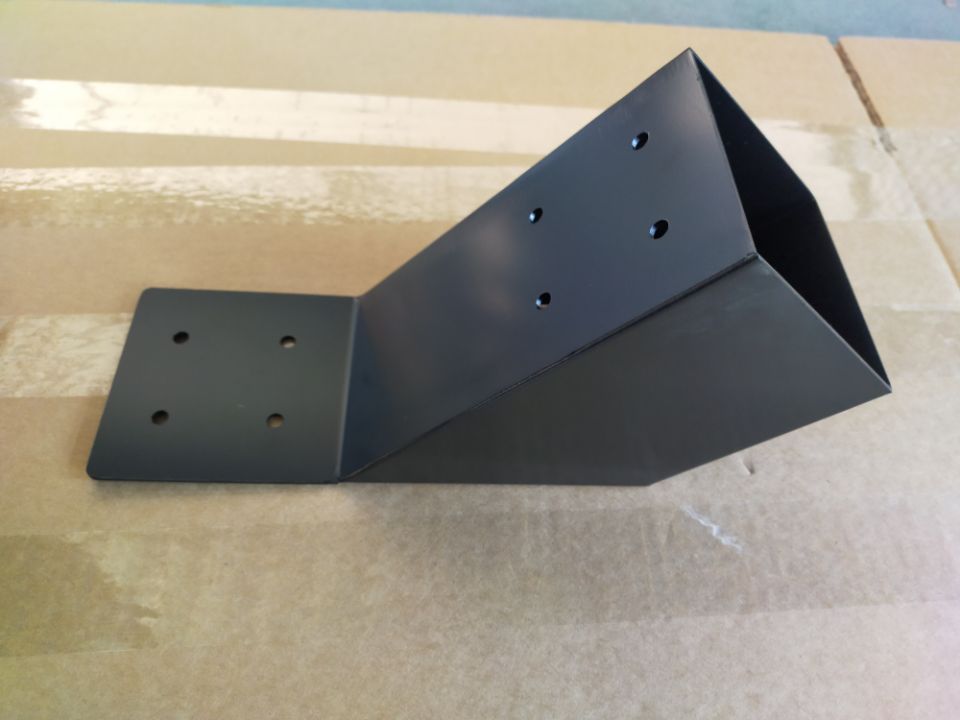 4 Inches Elevated Wood Pergola Kit with Black Powder Coated Steel Brackets and Support