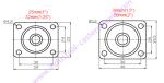 small caster tiny grey TPR rubber wheels furniture castors 1 inch